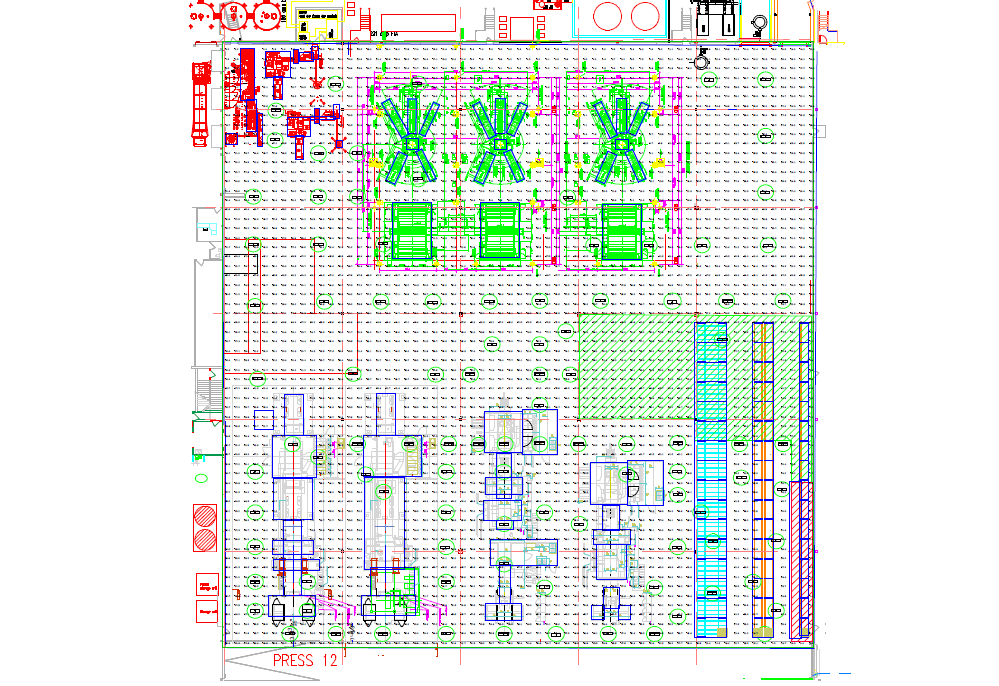 Building 2 CAD/DWG Industrial LED Lighting Design for Starpak Facility at W Wingfoot Road - Texas
